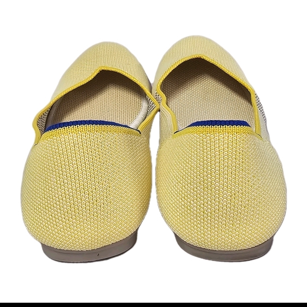 Rothy's Women's 8 Yellow Round Toe Slip On Knit Washable Ballet Flat Comfy Shoes - Picture 5 of 8